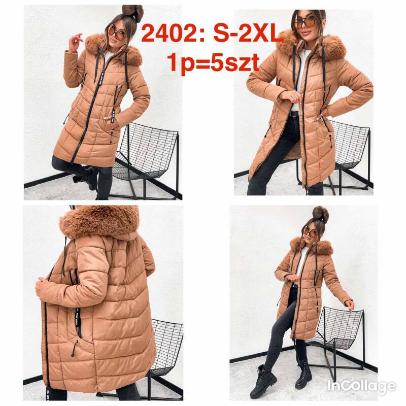 Plaszcze damkie zimowe Roz S-2XL, 1 Kolor Paczka 5 szt